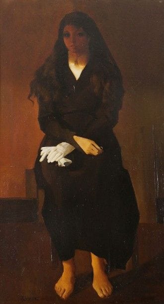 Jacques VOYET (1927-2010)

Femme aux gants
Huile sur toile.
Signée en bas à gauche.
100 x 55 cm