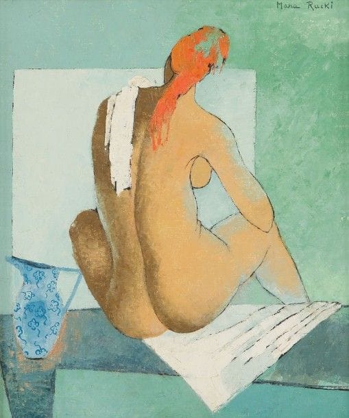 Mara RUCKI (né en 1920)

Nu au turban
Huile sur carton toilé.
Signée en haut à droite.
46 x 38 cm
