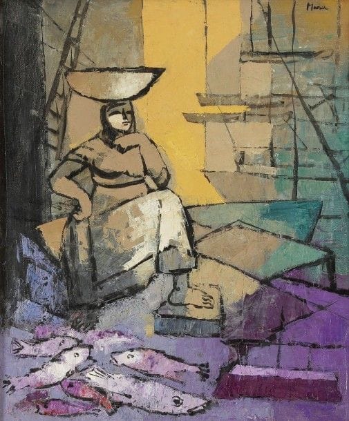 Mara RUCKI (né en 1920)

Femme du Portugal
Huile sur toile.
Signée en haut à droite.
65 x 54 cm