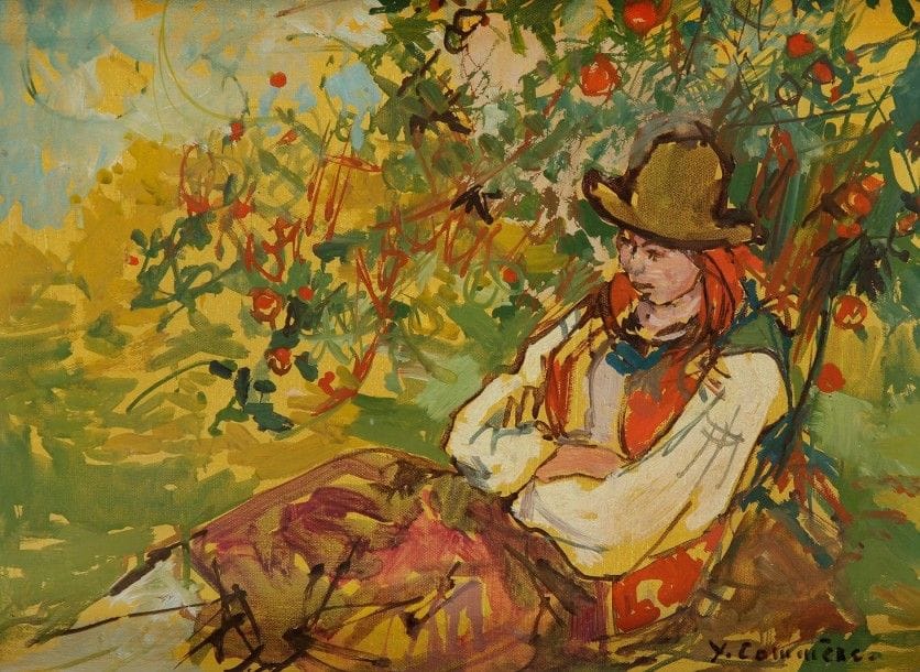 Jean-Yves COMMERE (1920-1986)

Jeune femme dans un jardin, la fille de l'artiste
Huile sur toile.
Signé en bas à droite.
24 x 33 cm

Exposition:
Les Enfants sauvages, Galerie Alain Daune, Paris, 1980.
Commentaire:
Un certificat de M. Alain Daune sera remis à l'acquéreur.
