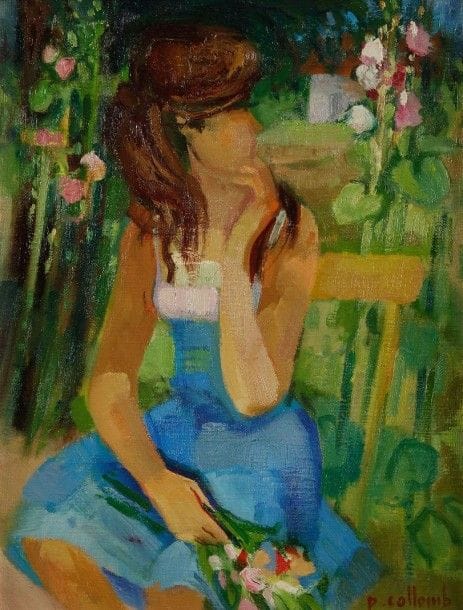Paul COLLOMB (né en 1921)

Jeune fille dans le jardin
Huile sur toile.
Signée en bas à droite.
Titrée au dos sur le châssis.
35 x 27 cm
