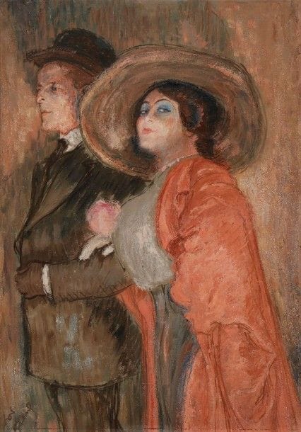 Louis LEGRAND (1863-1951)

En promenade, 1912
Huile sur carton.
Signée en bas à gauche.
100 x 72 cm
Provenance:
Ancienne collection du Musée du Petit-Palais, Genève.
