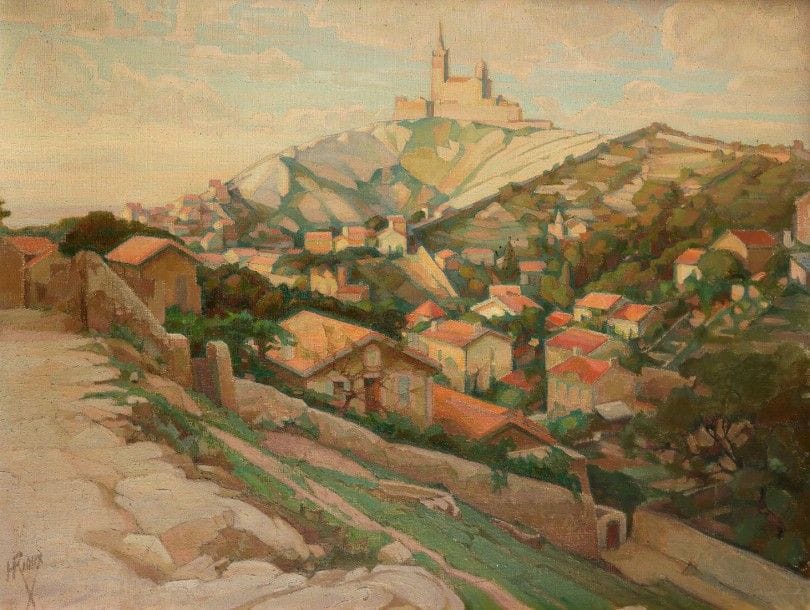 Henri RIOUX (1877-1944)

Banlieue de Marseille
Huile sur toile.
Signée en bas à gauche.
Titrée sur une étiquette d'exposition au dos.
73 x 92 cm