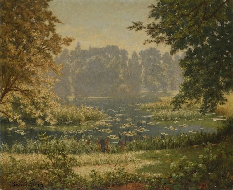 Henri BIVA (1848-1929)

L'Étang aux nénuphars
Huile sur toile.
Signée en bas à gauche.
60 x 73 cm