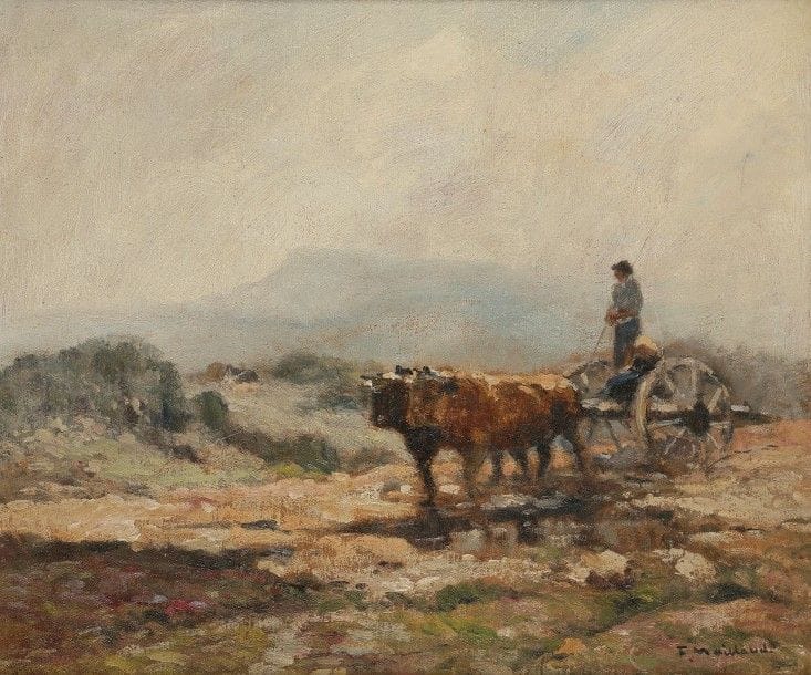 Fernand MAILLAUD (1862-1948)

Paysan à la charrette
Huile sur toile.
Signée en bas à droite.
46 x 55 cm