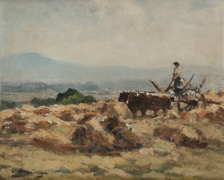 Fernand MAILLAUD (1862-1948)

Paysan à la charrette
Huile sur carton toilé.
Signée en bas à gauche
33 x 41 cm