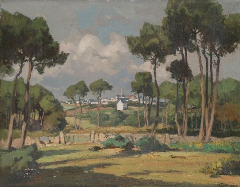 Henri BARNOIN (1882-1935)

Paysage de Bretagne
Huile sur toile.
Signée en bas à droite.
(Petits manques).
50 x 65 cm
