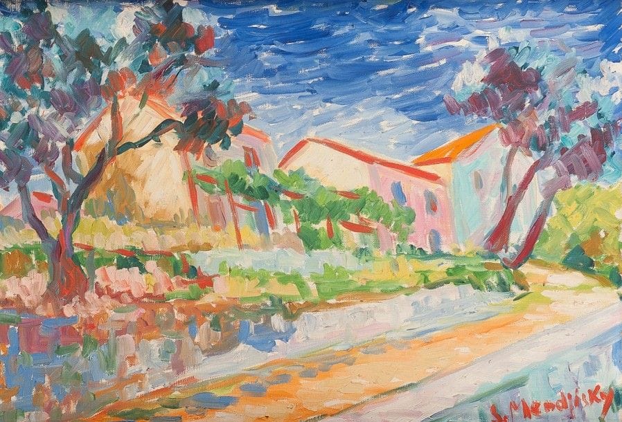 Serge MENDJISKY (Né en 1929)

Chemin à l’entrée du village
Huile sur toile.
Signée en bas à droite.
38 x 55 cm