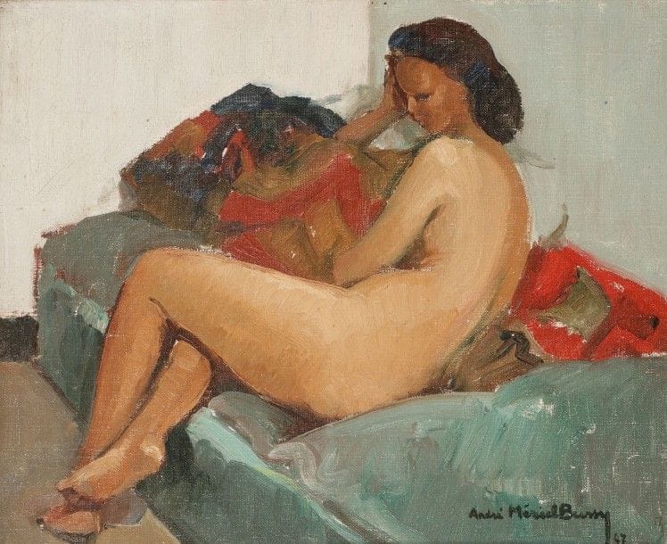 André MERIEL-BUSSY (1902-1985)

Femme nue étendue sur un sofa
Huile sur toile.
Signée en bas à droite.
32.5 x 40.5 cm