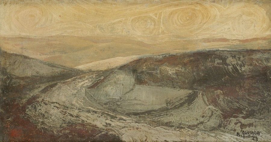 Antonio QUESADA PORTO (né en 1932)

Paysage, 1963
Huile sur toile.
Signée et datée en bas à droite.
20.5 x 38 cm