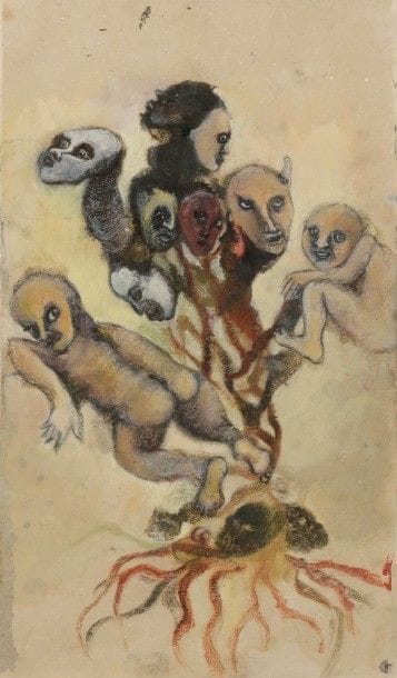 Christine SEFOLOSHA (né en 1955)

L’Arbre de vie, 2007
Huile sur papier.
Monogrammée en bas à droite.
47 x 26 cm