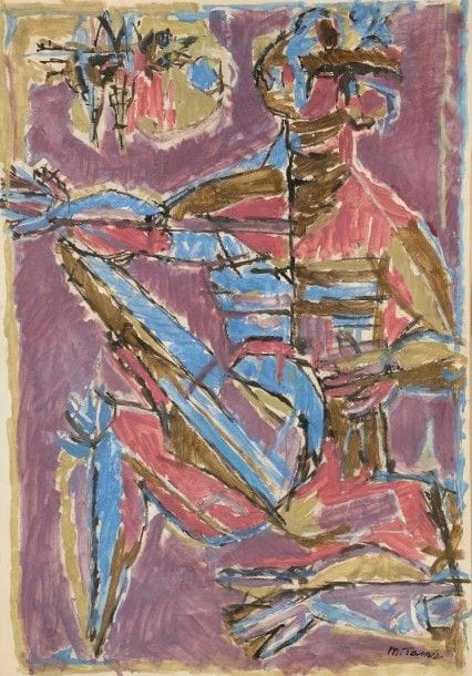 Moshe TAMIR (1924-2004)

Le Musicien
Huile sur papier.
Signé en bas à droite.
70.5 x 49.5 cm