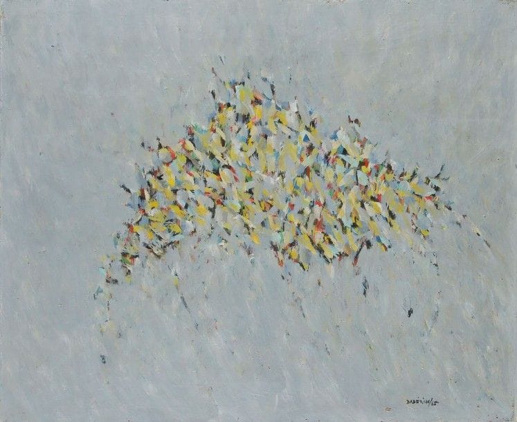 Dikran DADERIAN [arménien]

La Montagne, 1965
Huile sur toile.
Signée et datée en bas à droite.
Signée, datée et titrée au dos.
50 x 61 cm
