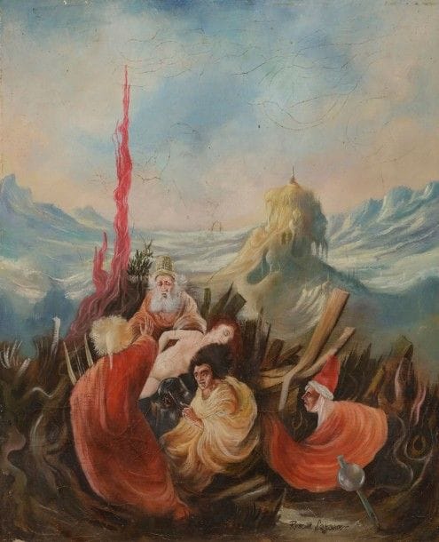 Roman LAZAREV (1938 - )
La Muse endormie Huile sur toile. Signée et titrée au dos. Référencée par l’artiste « Cat173 ». (Craquelures). 46 x 38 cm

Роман ЛАЗАРЕВ (род. 1938) Спящая муза Холст, масло. Подпись и название на обороте. Пронумеровано художником « Cat173 ». (Кракелюры). 46 х 38 см