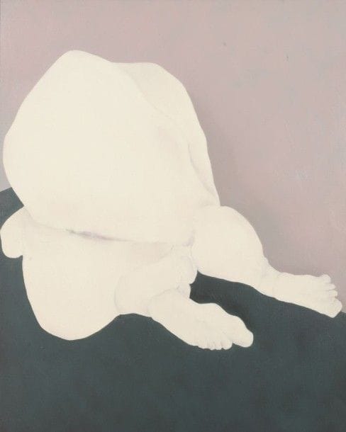 Robert NICOÏDSKI (1931-2001){CR}Nu allongé{CR}Huile sur toile.{CR}Signée au dos.{CR}100 x 81 cm