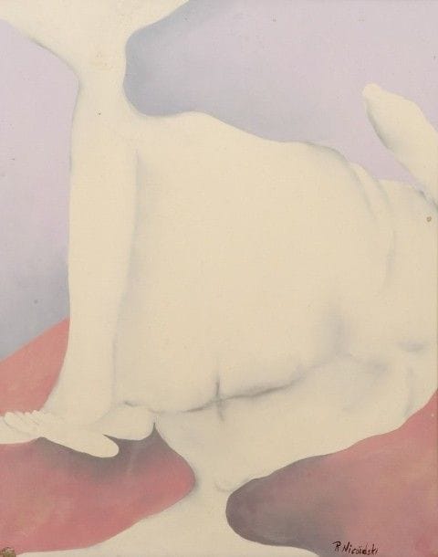 Robert NICOÏDSKI (1931-2001){CR}Nu{CR}Huile sur toile.{CR}Signée en bas à droite.{CR}81 x 65 cm