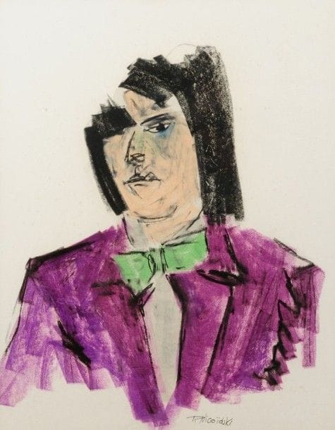 Robert NICOÏDSKI (1931-2001){CR}Portrait de femme{CR}Pastel.{CR}Signé en bas au milieu{CR}68 x 53 cm