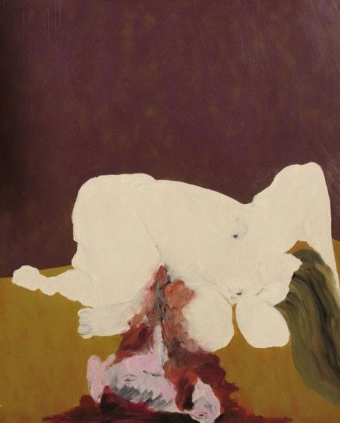 Robert NICOÏDSKI (1931-2001){CR}La Mère{CR}Huile sur toile.{CR}Non signée.{CR}100 x 81 cm