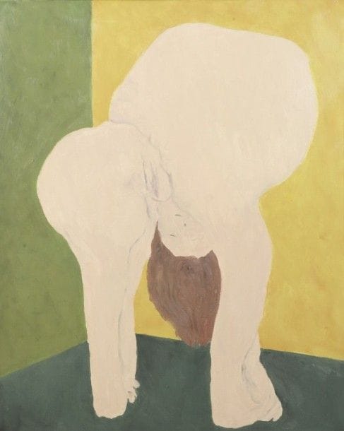 Robert NICOÏDSKI (1931-2001){CR}L’Attente{CR}Huile sur toile.{CR}Non signée.{CR}100 x 81 cm