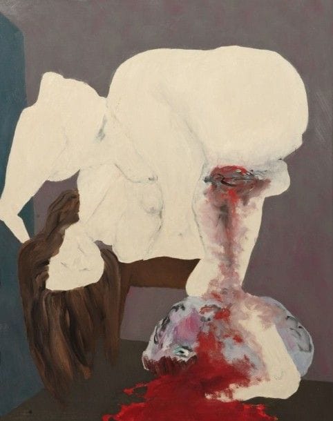 Robert NICOÏDSKI (1931-2001){CR}La Mère{CR}Huile sur toile.{CR}Non signée.{CR}100 x 81 cm
