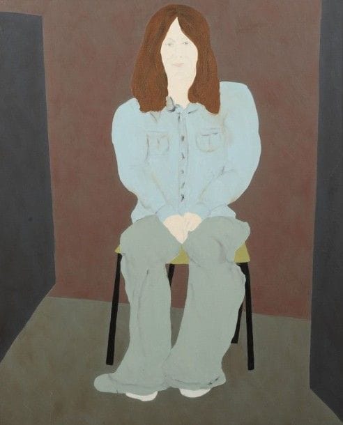 Robert NICOÏDSKI (1931-2001){CR}Femme assise{CR}Huile sur toile.{CR}Non signée.{CR}100 x 81 cm