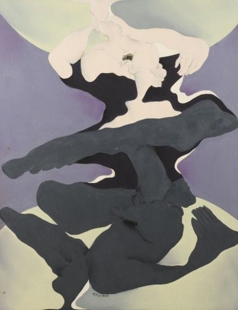 Robert NICOÏDSKI (1931-2001){CR}Nus{CR}Huile sur toile.{CR}Signée en bas au milieu.{CR}146 x 114 cm