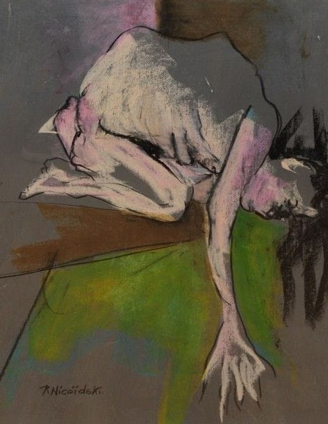 Robert NICOÏDSKI (1931-2001){CR}Nus{CR}2 pastels.{CR}Signés.{CR}55 x 43 cm chaque