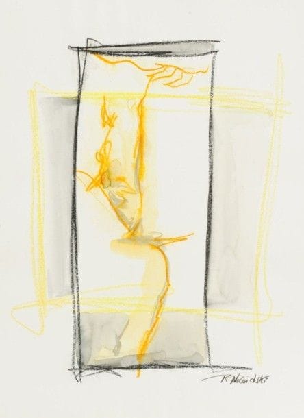 Robert NICOÏDSKI (1931-2001){CR}Études de nu{CR}4 aquarelles et fusains.{CR}Signés.{CR}62 x 46 cm chaque