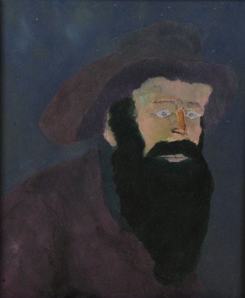 Robert NICOÏDSKI (1931-2001){CR}Homme barbu{CR}Huile sur toile.{CR}Non signée.{CR}60 x 50 cm