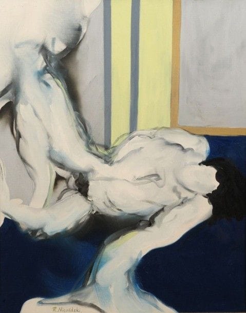 Robert NICOÏDSKI (1931-2001){CR}Nu étendu{CR}Huile sur toile.{CR}Signée en bas à gauche.{CR}73 x 92 cm
