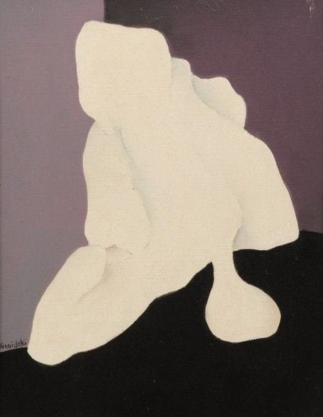Robert NICOÏDSKI (1931-2001){CR}Étude de nu{CR}Huile sur toile.{CR}Signée en bas à gauche.{CR}35 x 27 cm