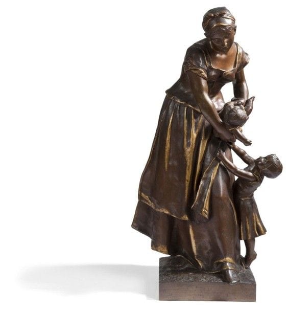 Jean-Paul AUBE (1837-1916)

Paysanne et ses enfants
épreuve en bronze patiné.
Signée sur la terrasse.
H.: 64 cm