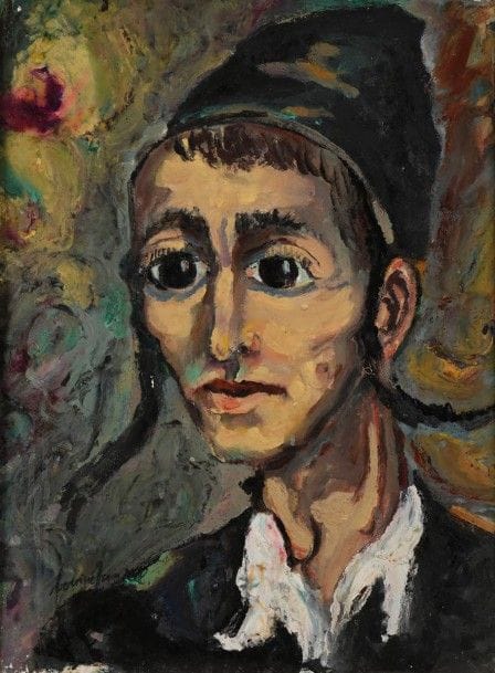 Boris S. FRENKEL (1895-1984)
Portrait
Huile sur isorel
49 x 38 cm Mots clés : judaica, jewish, hebreu, hebrew, rabbin, synagogue, juif, juive, israélite, hebraica, judaism, torah, juden, sionism