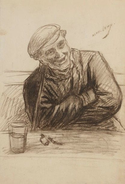 Alphonse LEVY (1843-1918)

Au comptoir
Dessin au fusain.
Signé en haut à droite.
47,5 x 31 cm Mots clés : judaica, jewish, hebreu, hebrew, rabbin, synagogue, juif, juive, israélite, hebraica, judaism, torah, juden, sionism