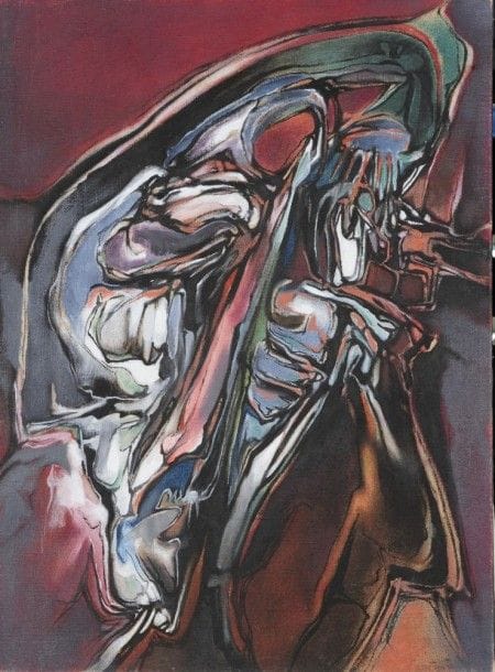 Pierre JOURDA (1931-2007)

Peur frénétique, 1965
Huile sur toile.
Porte le cachet de l'atelier au dos.
73 x 55 cm