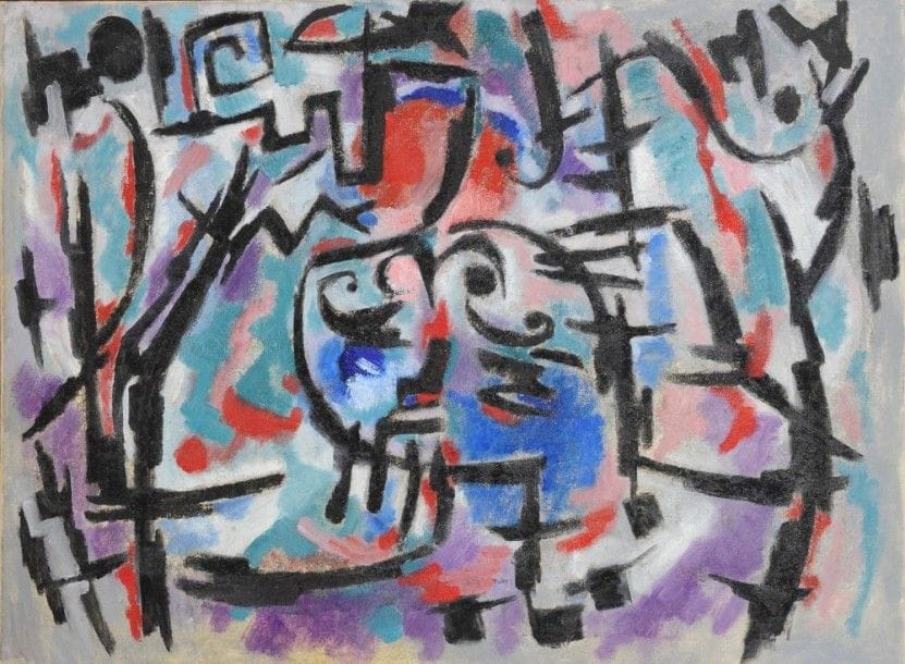 Pierre JOURDA (1931-2007)

Les Fiancés, 1958
Huile sur toile.
Porte le cachet de l'atelier au dos.
63 x 85 cm