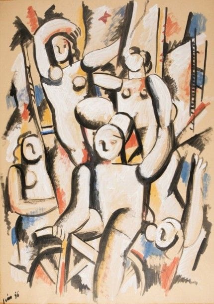 Pierre JOURDA (1931-2007)

Personnages, 1956
Gouache.
Datée.
Porte le cachet de l'atelier.
86,5 x 61 cm
