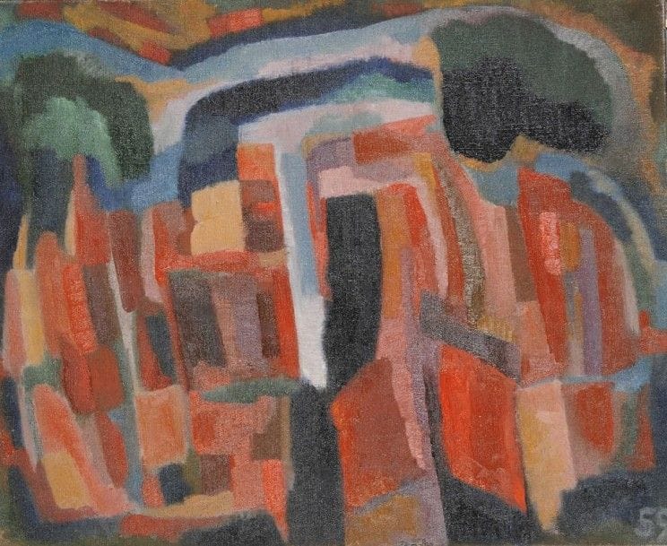 Pierre JOURDA (1931-2007)

Ville de Montesquieu, 1959
Huile sur toile.
Datée en bas à droite.
Porte le cachet de l'atelier au dos.
75 x 110 cm