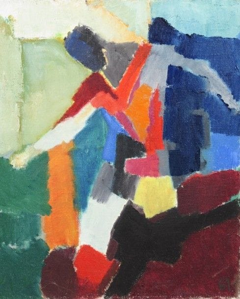 Pierre JOURDA (1931-2007)

Footballer, 1961
Huile sur toile.
Datée en bas à droite.
Porte le cachet de l'atelier au dos.
75 x 62 cm