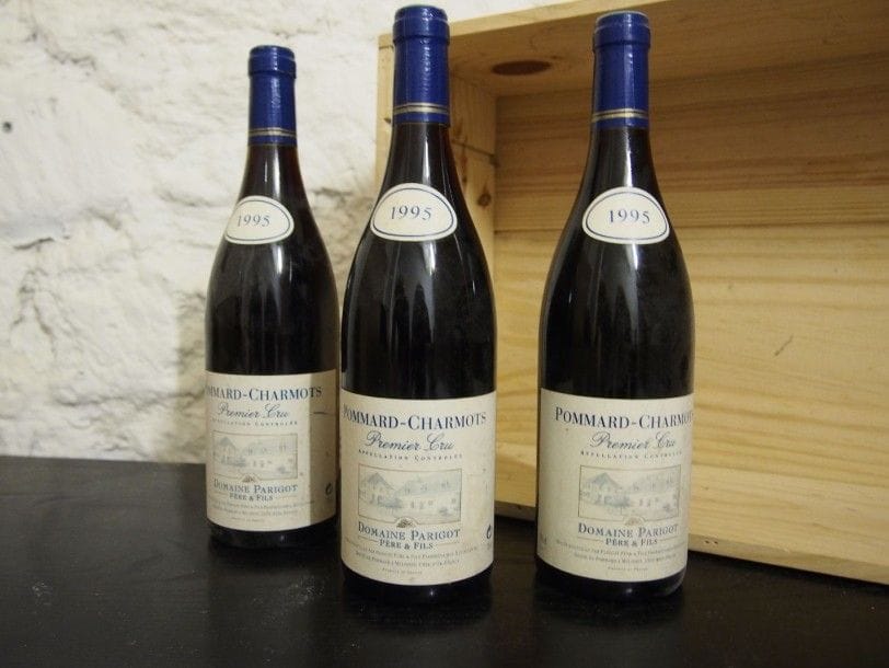 3 Bouteilles, POMMARD CHARMOTS (1er Cru), Parigot Père & Fils, 1995.