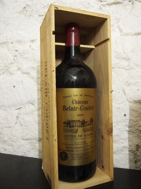 1 JERO, CHÂTEAU BELAIR GOUBET, 5 litres, Côtes de Bourg, 1985, (Caisse Bois).