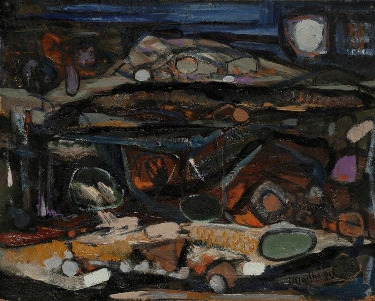 Jean MAILHE (1912-1997)

Terre d'angoisse, 1969
Huile sur isorel.
Signée et datée en bas à droite.
33x41cm