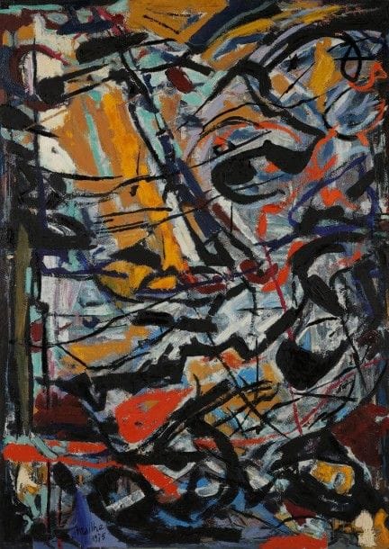 Jean MAILHE (1912-1997)

Cance Lata, 1975
Huile sur toile.
Signée et datée en bas à gauche.
Titrée au dos sur le châssis.
116x81cm