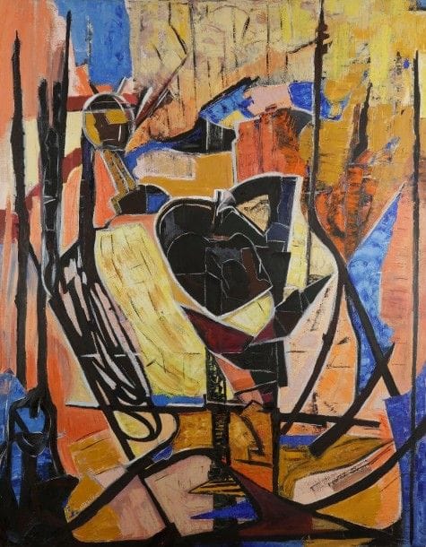 Jean MAILHE (1912-1997)

Hommage au cœur grec, 1982
Huile sur toile.
Signée en bas à gauche.
Signée, datée et titrée au dos.
162x130cm
Exposition:
Salon des indépendants, Paris, 1982, section non figuratifs.