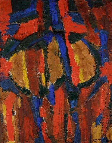Jean MAILHE (1912-1997)

à cœur et à cris, 1948
Huile sur toile.
Signée et datée en bas à droite.
Titrée au dos.
81x65cm