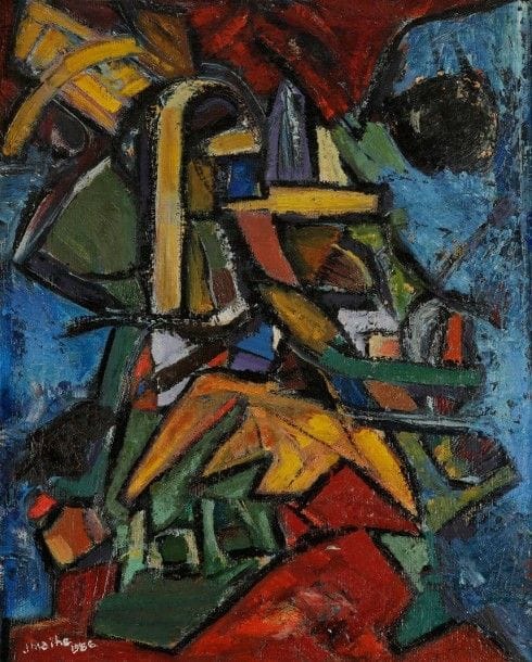 Jean MAILHE (1912-1997)

Au jour J, 1986
Acrylique sur toile.
Signée et datée en bas à gauche.
Titrée au dos.
61x50cm