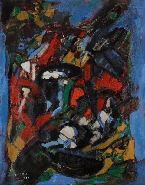 Jean MAILHE (1912-1997)

Solaire, 1950
Huile sur papier.
Signée et datée en bas à gauche.
63,5x49,5cm