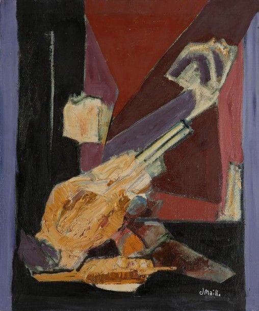 Jean MAILHE (1912-1997)

Nature morte, 1946
Huile sur carton toilé.
Signée en bas à droite.
Datée au dos.
55x46cm