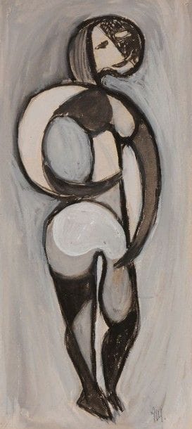 Willy ANTHOONS [belge] (1911-1983)

Femme debout, 1946
Gouache et encre.
Monogrammée en bas à droite.
Porte le cachet de la signature.
31x14cm