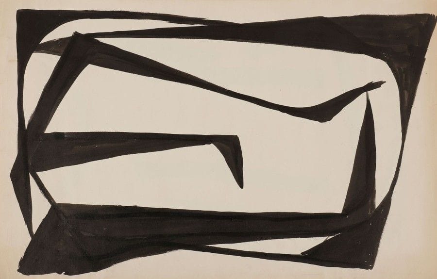 Willy ANTHOONS [belge] (1911-1983)

Études pour Mer du Nord, 1953
Encre.
Monogrammée.
Porte le cachet de la signature.
50x31cm 
(Petites déchirures).
On joint un étude similaire, encre.